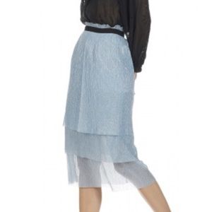 Maje Jupe Midi Fluide skirt in Bleu Ciel